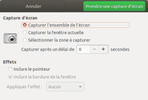L'utilitaire gratuit Gnome Screenshot sous Ubuntu (Linux)
