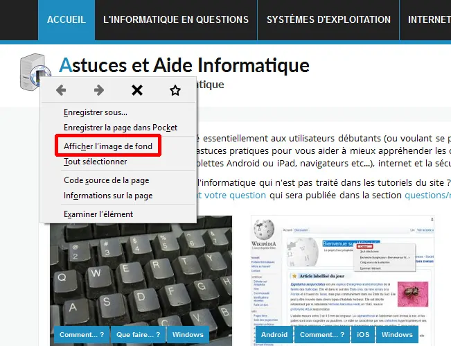 Enregistrer une image (Android, iPhone, iPad, Windows, Mac)