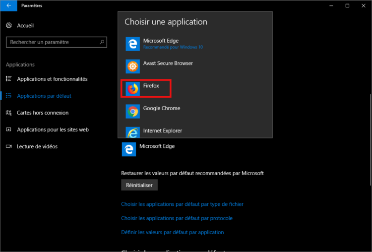 Changer le navigateur par défaut sur Windows 10 et 11