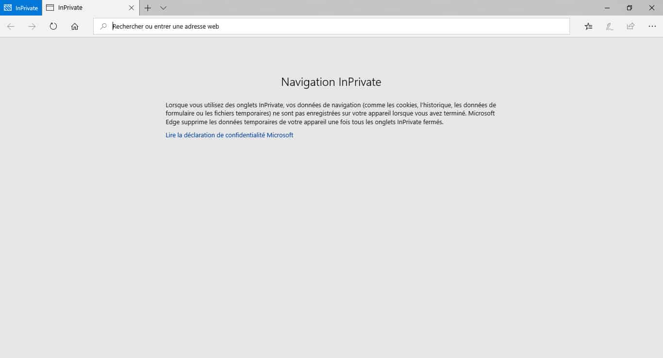 Navigation Inprivate Edge Navigation privée : mode incognito sur Chrome, Firefox, Safari