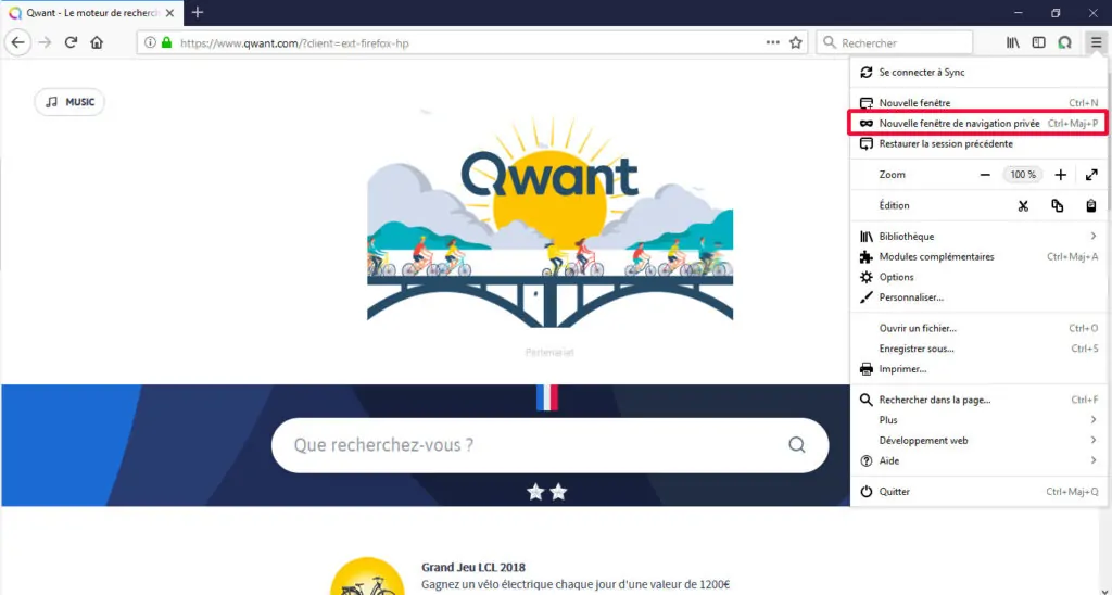 Navigation privée : utiliser le mode privé de Chrome, Firefox, Edge