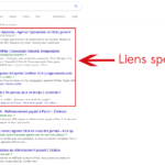 Exemple de résultats sponsorisés (SEA) dans Google avec la mention Annonce