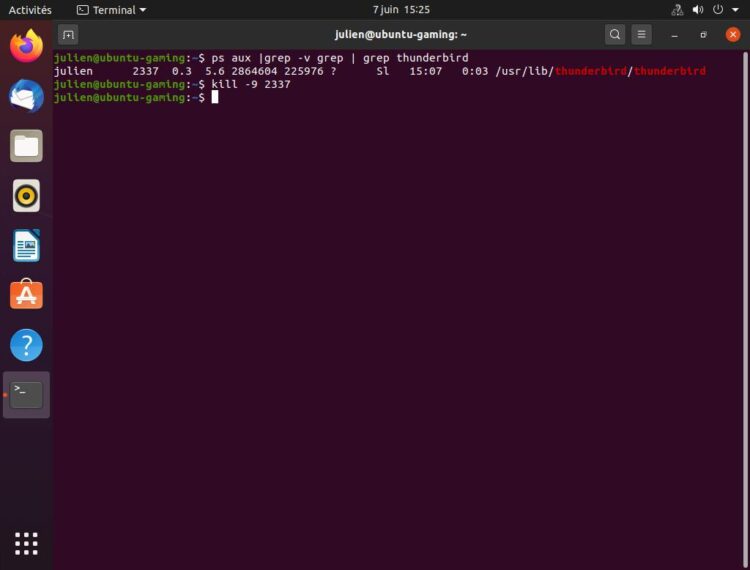 Commande kill Linux : fermer un programme qui ne répond plus en ligne de commande
