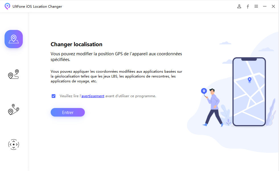 Sélectionnez le mode de positionnement souhaité parmi les quatre options disponibles.