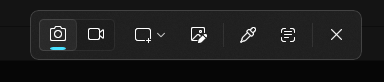La barre Capture d'écran de Windows 11