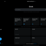 Capture d'écran de l'interface de Grok, l'IA conversationnelle de xAI fondée par Elon Musk