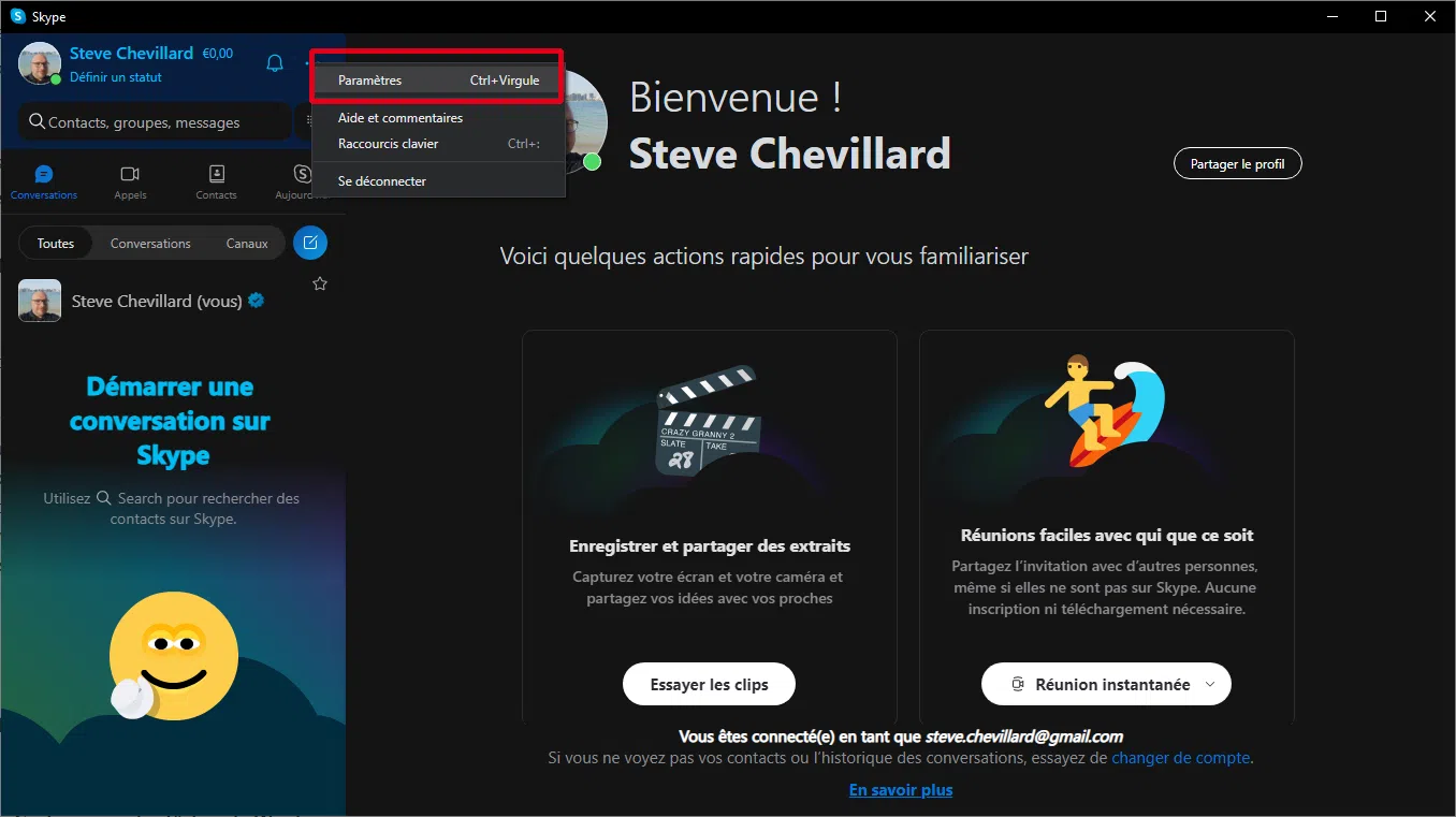 Désactiver Skype au démarrage de Windows 10 / Windows 11