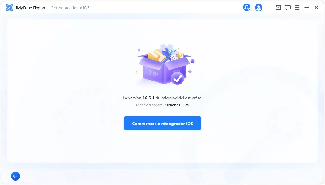 Commencer à rétrograder iOS