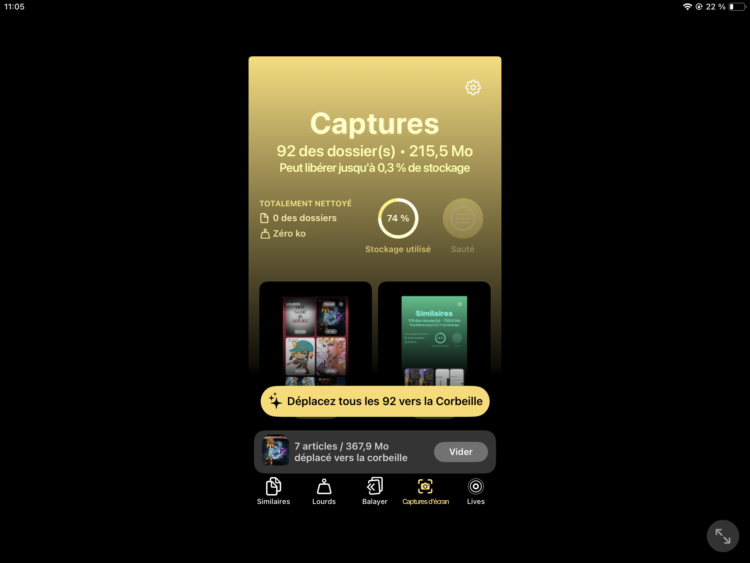 Gestion des captures d'écran sur iOS
