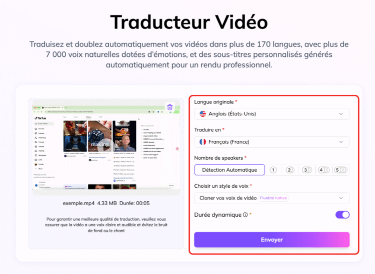 Personnaliser la traduction