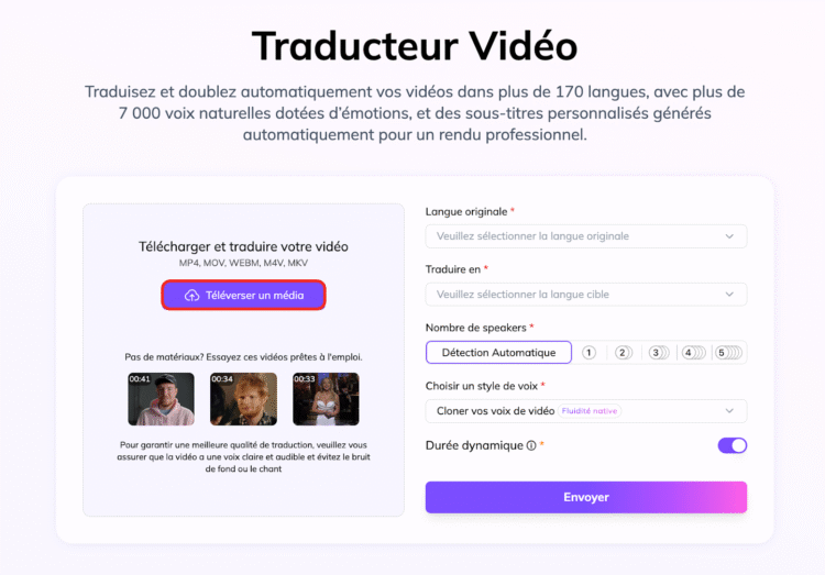 Téléverser une vidéo