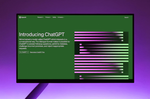 Interface de ChatGPT affichant le sélecteur de modèle et l’accès aux abonnements payants