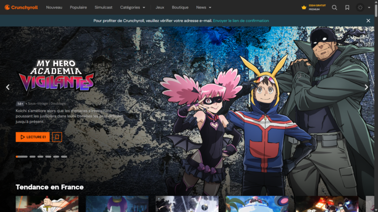 Crunchyroll est la plateforme spécialisée dans l'anime et le manga