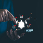 Notification push affichée sur l'écran d'un smartphone