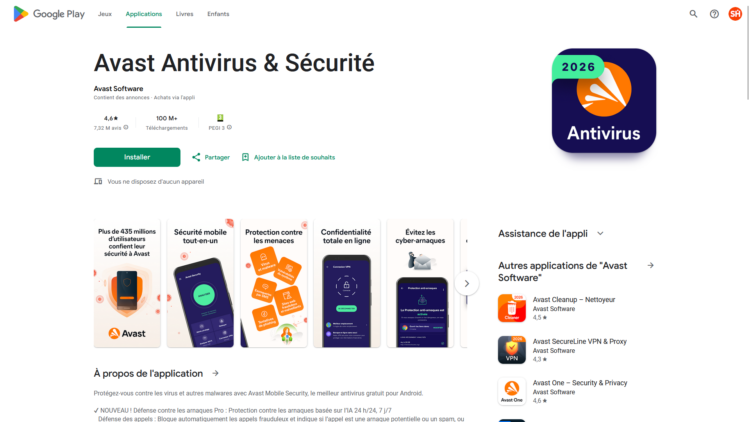Avast Antivirus & Sécurité :