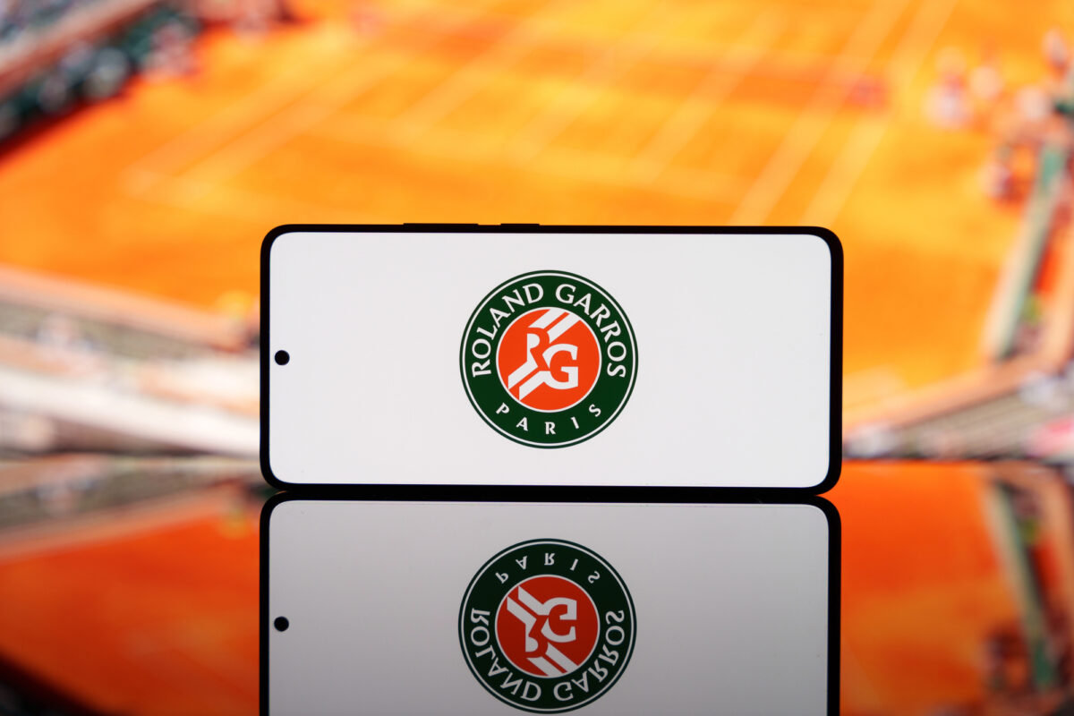Court central de Roland Garros pendant la diffusion de France Télévisions