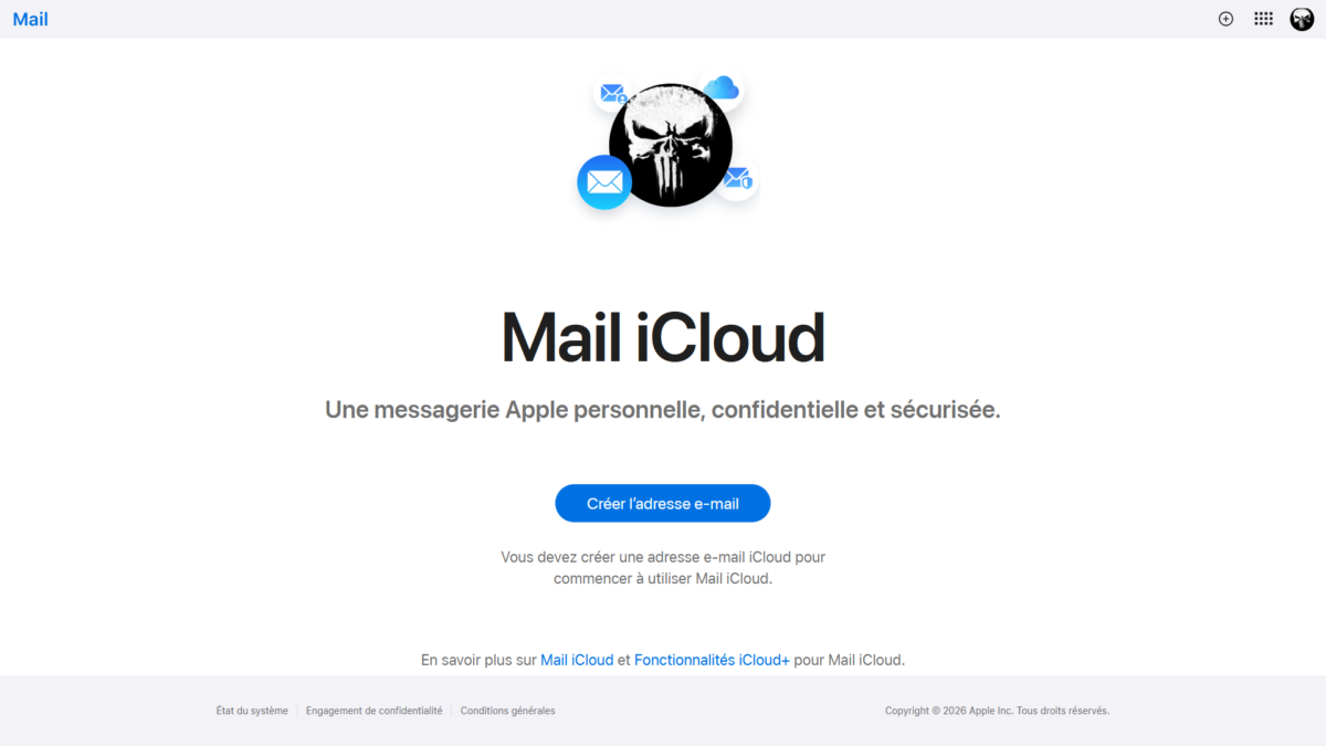 Illustration du tutoriel pour créer une adresse email @icloud.com d'Apple depuis un navigateur