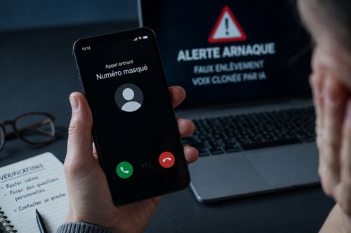 Alerte sur une arnaque à la voix clonée par IA imitant un proche au téléphone