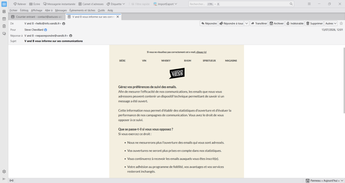 Illustration d'un pixel de suivi marketing dans un email et de la règle CNIL sur le consentement